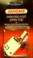 Janome Even Feed Walking Foot - Open Toe