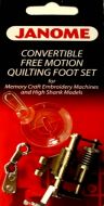 Janome Memory Craft Free Motion Set High Shank