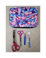 Famore Cutlery Floral Pattern Sewing Scissor and Tool Kit