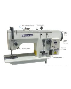 Consew CN2093DD Single Needle Zig-Zag Lockstitch Machine with Assembled Table and Servo Motor