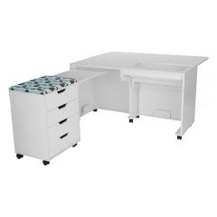 Arrow Laverne & Shirley Sewing and Quilting Cabinet in White 