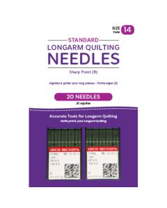 Handi Quilter Standard Longarm Needles – Two Packages of 10 (14/90-R, Sharp)
