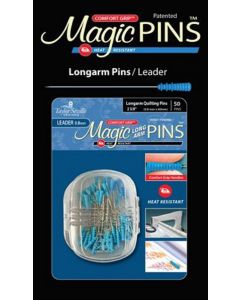 Magic Pins Long Arm Quilting Pins Leader Cloth Tip 0.8mm Inch Pack of 50
