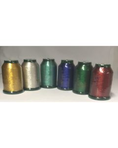 Kingstar Holiday Metallic Thread Set (6 Spool Set)