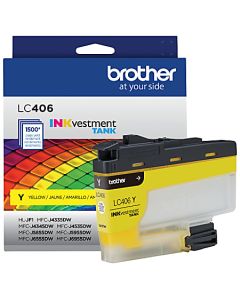 Brother PrintModa Fabric Printer Inkjet Ink Yellow 48ml LC406Y