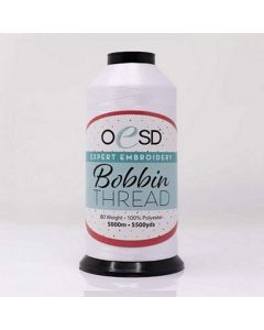 OESD Expert Embroidery Bobbin Thread White 60wt 5500 yards