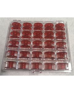Janome Red Bobbins with Storage Case