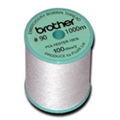 Brother EBTPE 90 weight White Embroidery Bobbin Thread