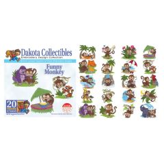 Dakota Collectibles Funny Monkey Embroidery Designs