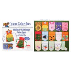 Dakota Collectibles Holiday Gift Bags Embroidery Designs