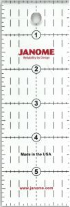 Janome 2x6 Ruler with 1/4 Inch Markings