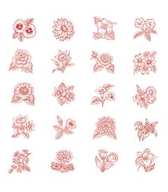 DIME Inspiration Collection #9 Endless Redwork