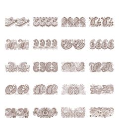 DIME Inspiration Embroidery Designs #15 Paisley Perfection Borders