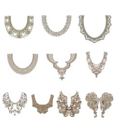 DIME Inspirations Collection Embroidery Designs #18 Timeless Lace Necklines