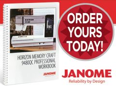 Janome Horizon Memory Craft 9480QC Professsional Workbook