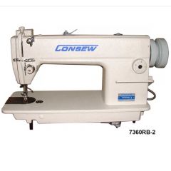 Consew 7360RB-2 Single Needle Commercial Sewing Machine with Assembled Table and Servo Motor