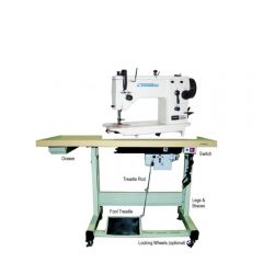 Consew CN2053R-1 Single Needle Zig-Zag Lockstitch Machine with Assembled Table and Servo Motor