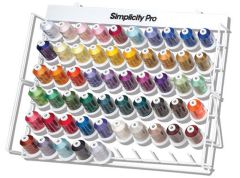  Brother ETKS110  Embroidery Thread Set With 2 White Metal Storage Racks 
