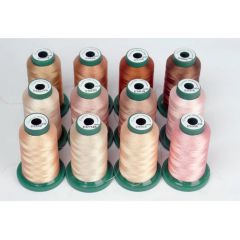 Exquisite 12 Spool Skin Tone Embroidery Thread Set