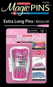 Magic Pins Extra Long Regular Quilting Pins Pack of 100