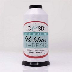 OESD Expert Embroidery Bobbin Thread White 60wt 5500 yards