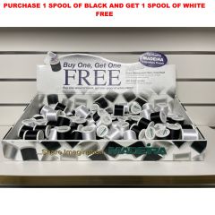 Madeiea Polyneon Embroidery and Quilt Thread Black and White Buy 1 Get 1 Free