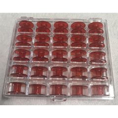 Janome Red Bobbins with Storage Case