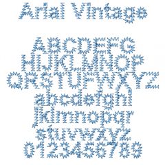 Dime Designs in Machine Embroidery Font Collection 5 Vintage Fonts