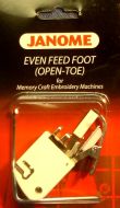Janome Even Feed Walking Foot - Open Toe